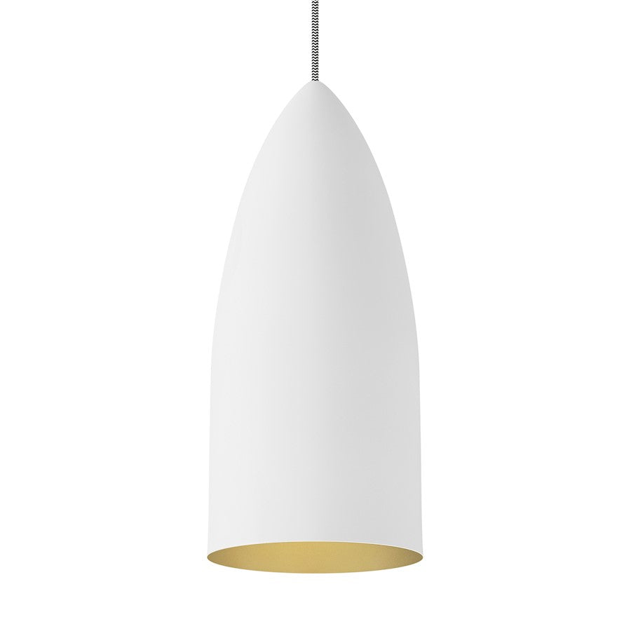 Visual Comfort Modern TD Signal Pendant, White/Platinum NL