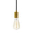 Visual Comfort Modern SoCo 1Lt Pendant, Brass/8ft Black Cord - 700TDSOCOPM08BNB