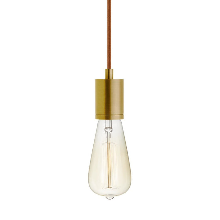 Visual Comfort Modern SoCo 1Lt Pendant, Brass/8ft Copper Cord - 700TDSOCOPM08PNB