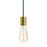 Visual Comfort Modern SoCo 1Lt Pendant, Brass/8ft Blue Cord - 700TDSOCOPM08UNB