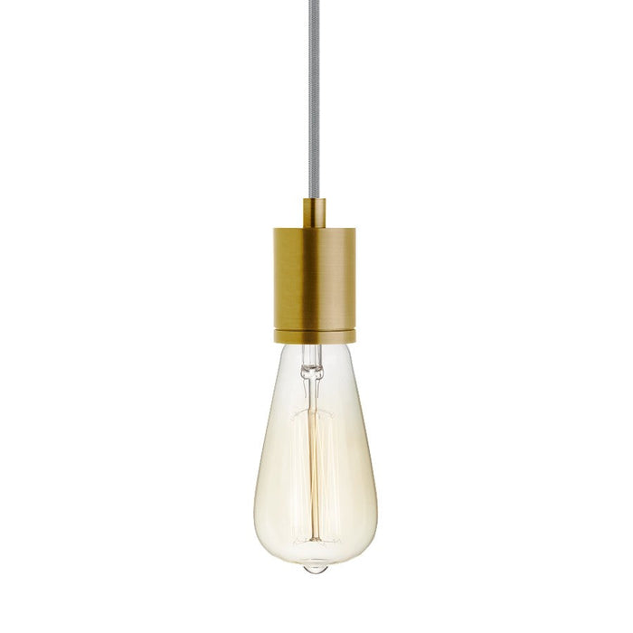 Visual Comfort Modern SoCo 1Lt Pendant, Brass/8ft Gray Cord - 700TDSOCOPM08YNB