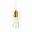 Visual Comfort Modern SoCo 1Lt Pendant, Brass/16ft White Cord - 700TDSOCOPM16WNB