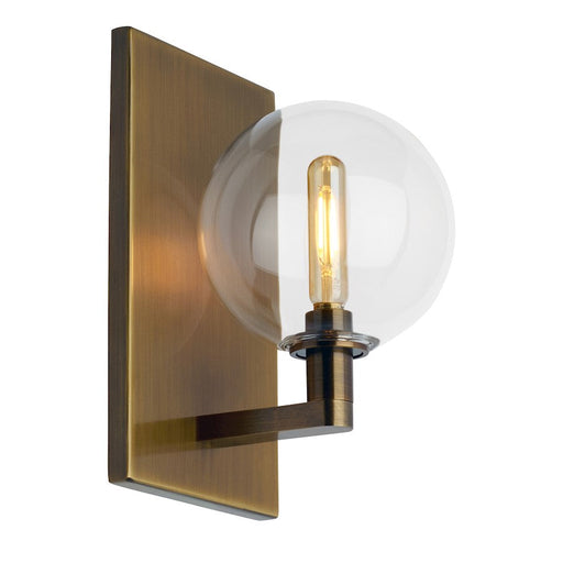 Visual Comfort Modern Gambit Wall Light, Clear/Satin Nickel