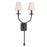 Troy Lighting La Brea 2 Light Wall Sconce, Textured Iron - B2482-TRN