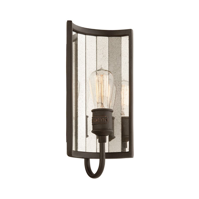 Troy Lighting Brooklyn 1Lt 14" Wall Sconce, Bronze/Antique Mirror - B3141-HBZ