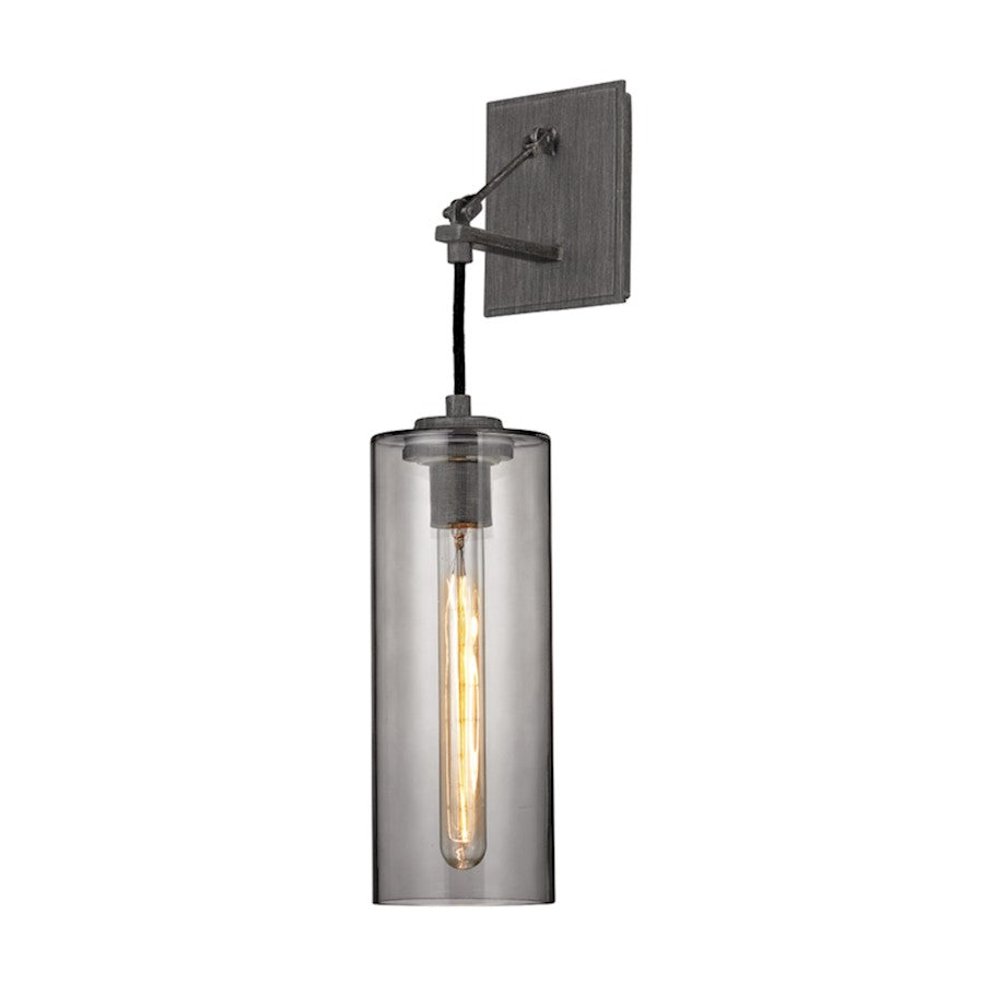 Troy Lighting Union Square 1Lt Wall Sconce, Graphite/Smoke - B5911-GRA