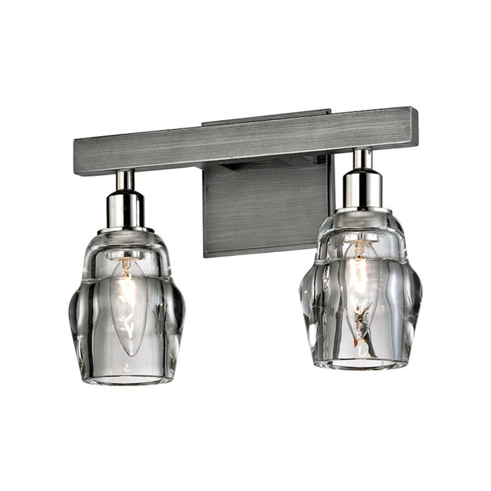 Troy Lighting Citizen 2 Light Bath and Vanity, Graphite/Nickel - B6002-GRA-PN