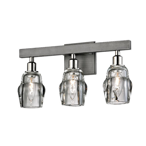 Troy Lighting Citizen 3 Light Bath Vanity, Graphite/Nickel - B6003-GRA-PN