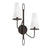 Troy Lighting Marcel 2Lt Wall Sconce, Pompeii Bronze/Off-White - B6292-TBZ