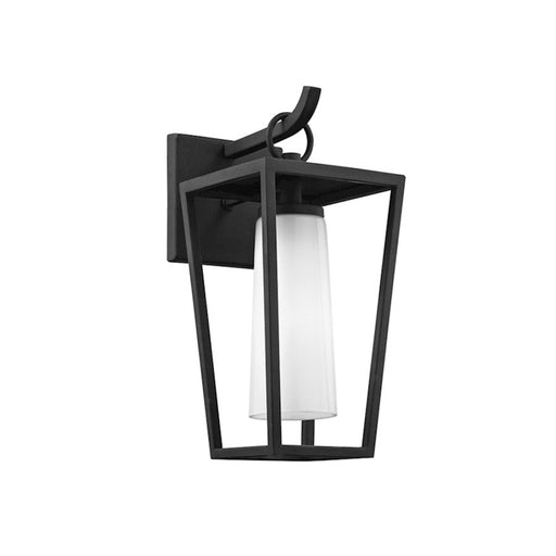 Troy Lighting Mission Beach 1Lt 14" Wall Sconce, Black/Opal Glossy - B6351-TBK