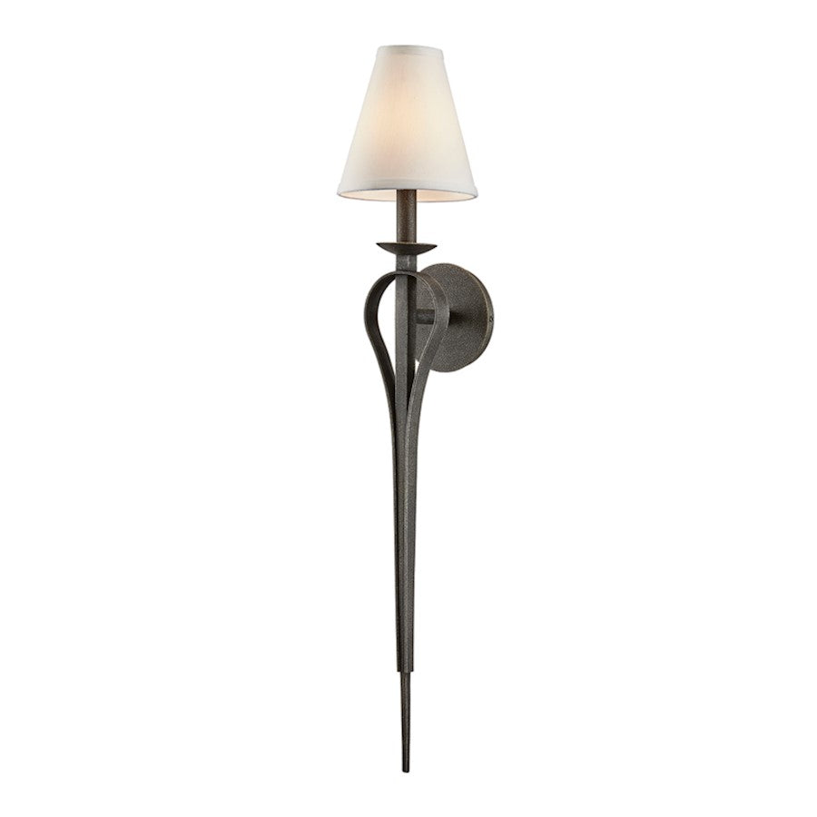 Troy Lighting Halton 1 Light Wall Sconce, Pompeii Silver - B7071