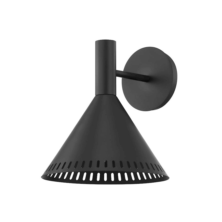 Troy Lighting Atticus 1 Light Wall Sconce, Satin Black - B7661-SBK