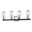 Troy Lighting Aeon 4 Light Bath Vanity, Black/Nickel/Clear - B7684-TBK-PN