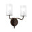 Troy Lighting Juniper 2 Light Bath/Vanity, Bronze/Opal Glossy - B7722-HBZ