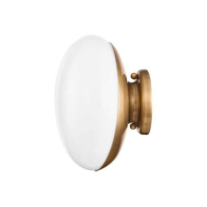 Troy Lighting Ojai 1 Light Wall Sconce, Patina Brass/Opal Glossy