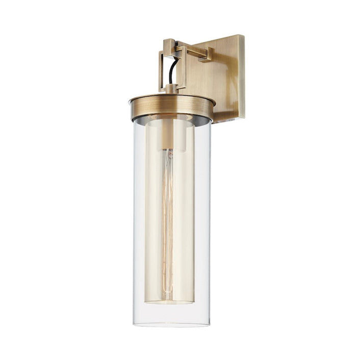 Troy Lighting Pira 1 Light Wall Sconce, Patina Brass/Clear/Champagne - B8215-PBR