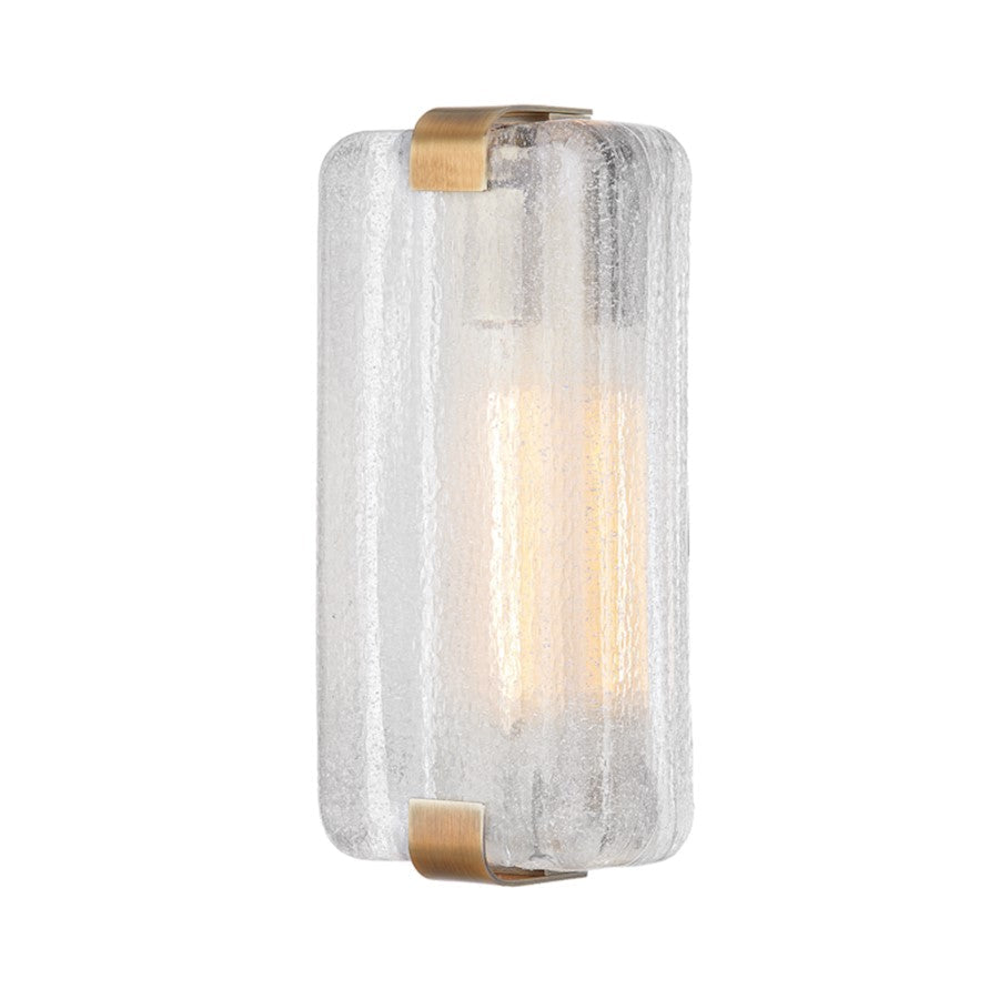 Troy Lighting Playa Del Rey 1 Light Sconce, Patina Brass/Piastra - B8814-PBR