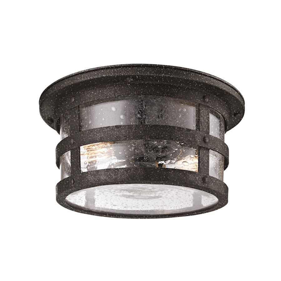 Troy Lighting Barbosa 2 Light Flush Mount, Aged Pewter - C3310-APW