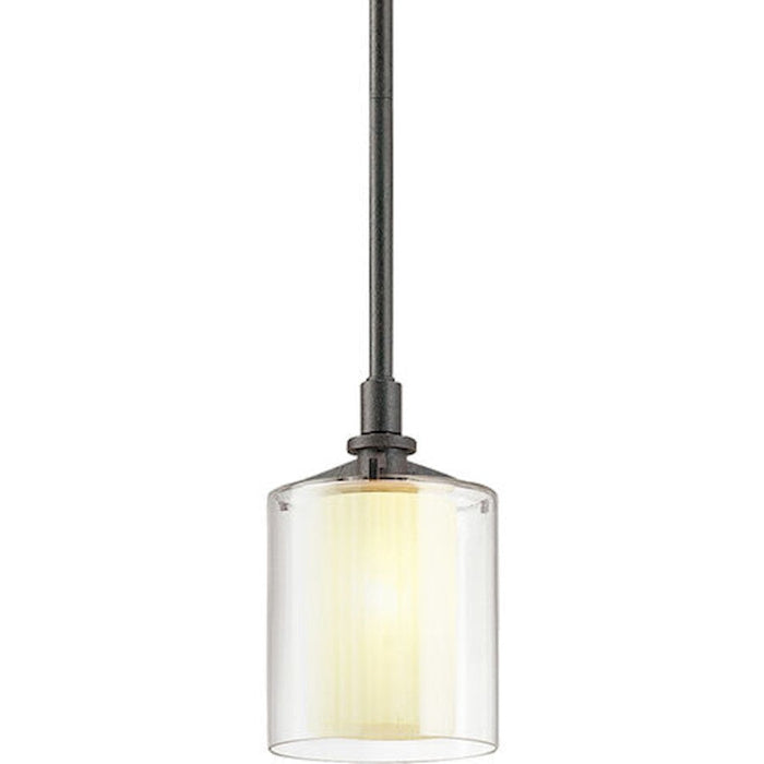 Troy Lighting Arcadia 1Lt Pendant, French Iron/Clear