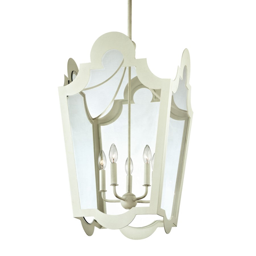 Troy Lighting Rhodes 5 Light Pendant, White/Clear - F3485