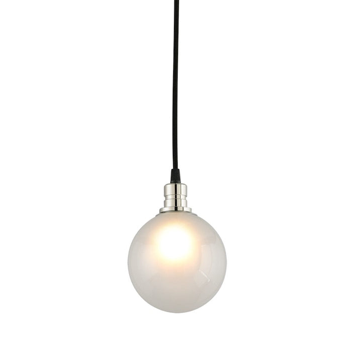 Troy Lighting Andromeda 1 Light Pendant, Black/Nickel - F4824-TBK-PN