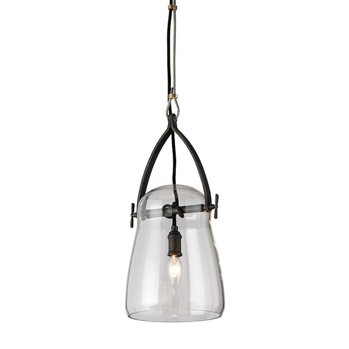 Troy Lighting Silverlake 1Lt Pendant, Small, French Iron/Clear - F5224-VBZ