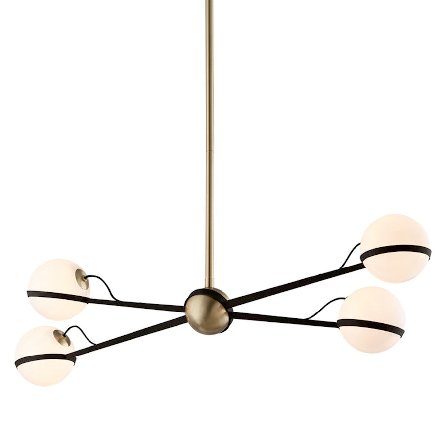 Troy Lighting Ace 4Lt Island, Bronze Brass/Opal Glossy - F5307-TBZ-BBA