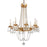 Troy Lighting Viola 8Lt Chandelier, Medium, Distressed Gold/Clear - F5366-VGL