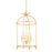 Troy Lighting Brooks 4 Light Pendant, Vintage Gold Leaf - F5717-VGL