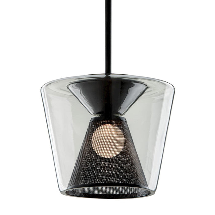 Troy Lighting Berlin 1Lt Pendant, Medium, Gun Metal/Clear - F5852-SBK