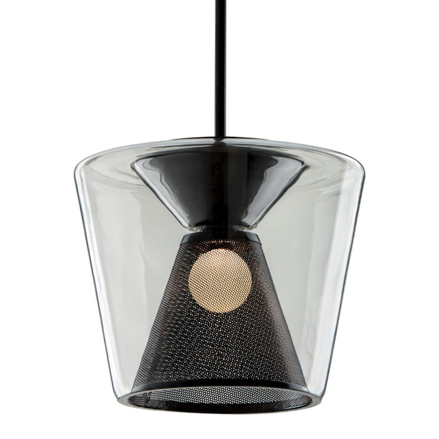 Troy Lighting Berlin 1 Light Pendant, Soft Black - F5853-SBK