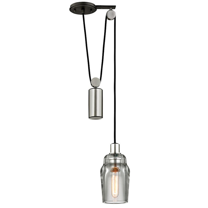 Troy Lighting Citizen 1 Light Pendant, Graphite/Polished Nickel - F5992-GRA-PN