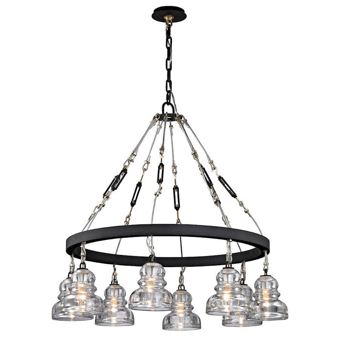 Troy Lighting Menlo Park Small Chandelier, Deep Bronze