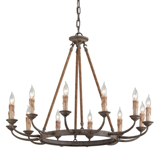 Troy Lighting Cyrano 12Lt Chandelier, Earthen Bronze/ - F6117-EB