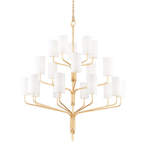 Troy Lighting Juniper 20 Light XL Chandelier, Textured Gold Leaf - F61620-TGL