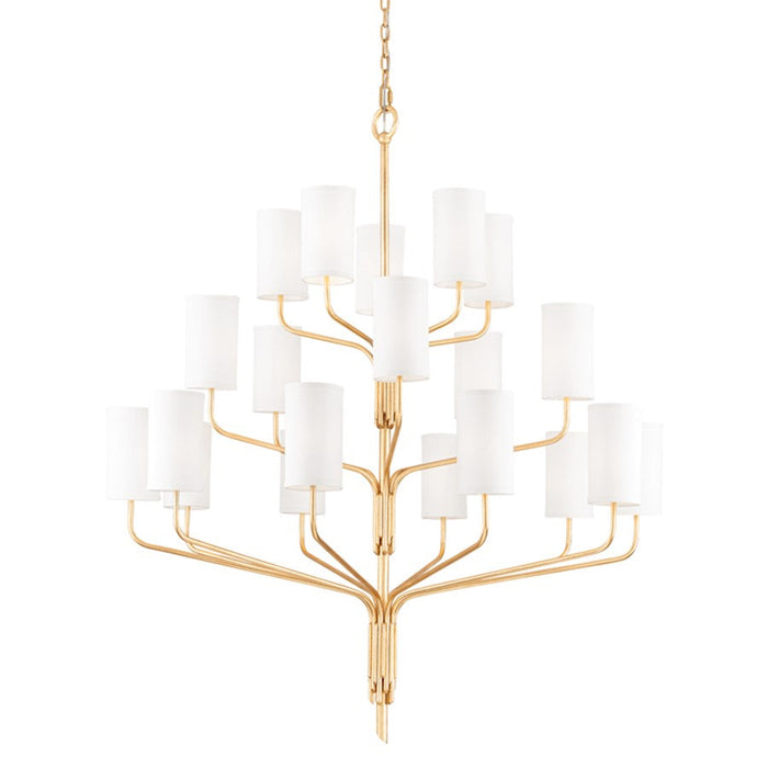 Troy Lighting Juniper 20 Light XL Chandelier, Textured Gold Leaf - F61620-TGL