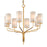 Troy Lighting Juniper 8Lt Chandelier, Gold/Off-White Hardback - F6168-GL