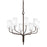 Troy Lighting Juniper 8Lt Chandelier, Bronze/Off-White Hardback - F6178-HBZ