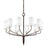 Troy Lighting Juniper 10Lt Chandelier, Bronze/Off-White Hardback - F6179-HBZ