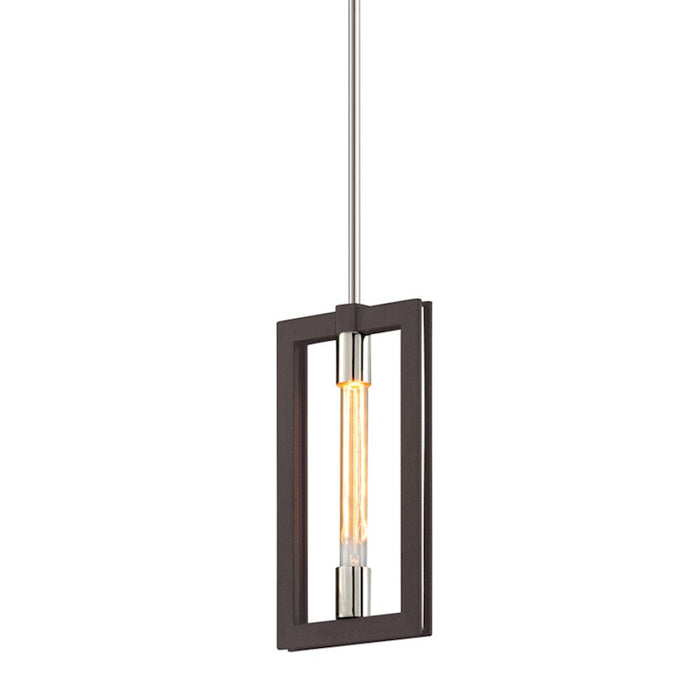 Troy Lighting Enigma 1 Light Pendant, Textured Bronze - F6183-TBZ-SS