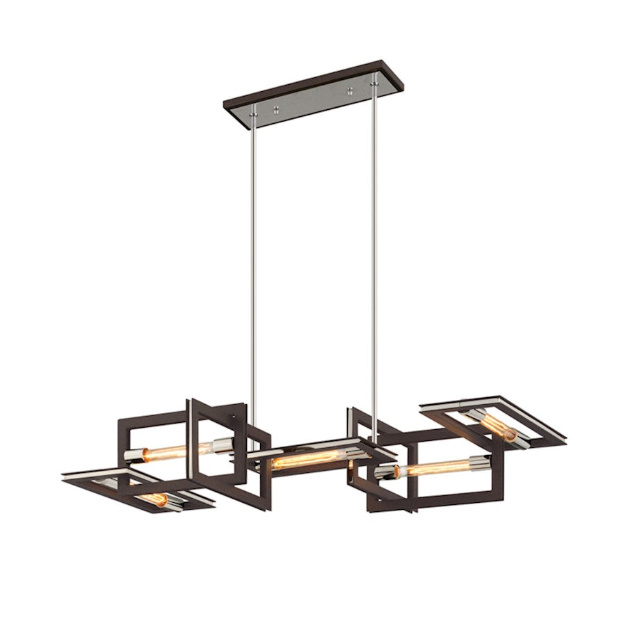 Troy Lighting Enigma 5 Light Linear, Textured Bronze - F6185-TBZ-SS