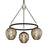 Troy Lighting Iliad 3 Light Chandelier, Textured Black/Nickel - F6213-TBK-PN