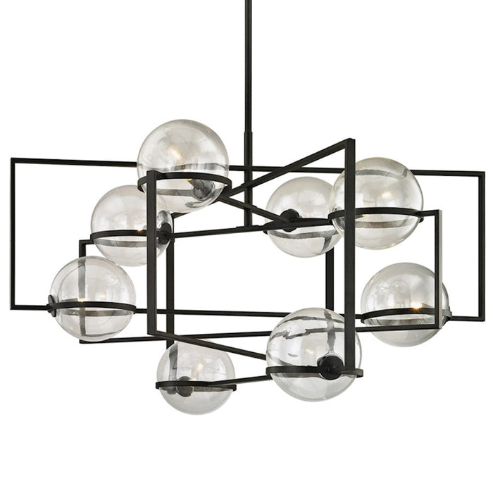 Troy Lighting Elliot 8 Light Chandelier, Textured Black - F6228-TBK