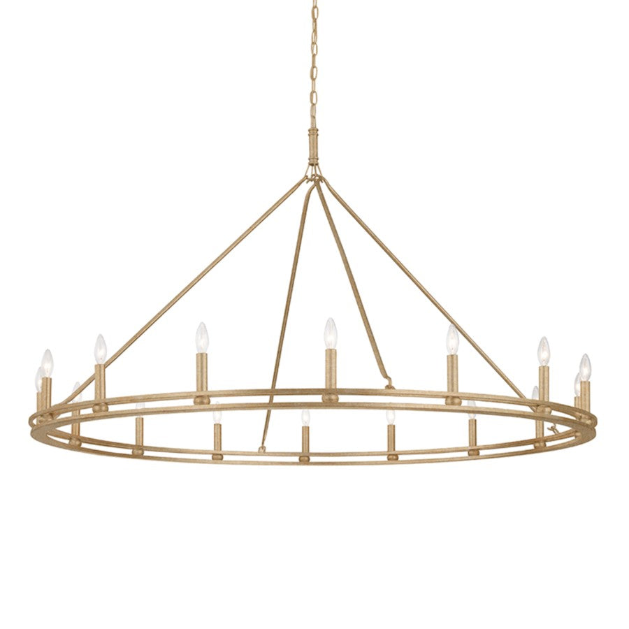 Troy Lighting 16 Light Chandelier, Champagne Silver Leaf/ - F6244-CPL