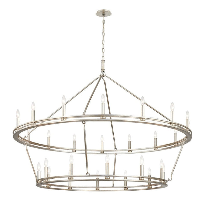 Troy Lighting Sutton 28 Light, 2-Tier Chandelier, Champagne Silver - F6245-CSL