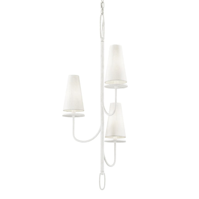 Troy Lighting Marcel 3Lt Chandelier, White/Off-White Hardback - F6284-GSW