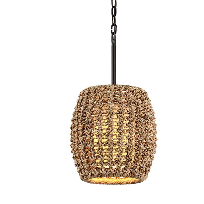 Troy Lighting Conga 1Lt Pendant, Bronze/Natural - F6753-BRZ