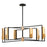 Troy Lighting Emerson 6 Light Linear, Carbide Black/Brushed Brass