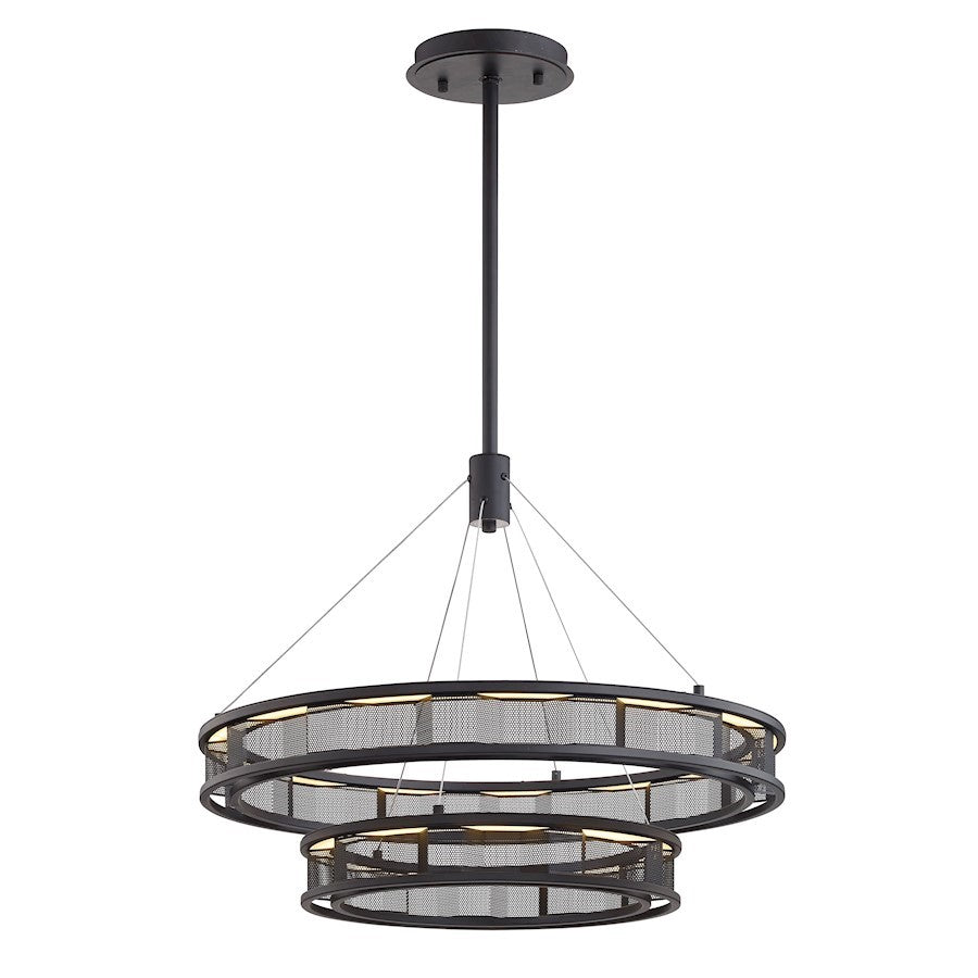 Troy Lighting Fuze 1 Light Small 2 Tier Pendant, Modern Bronze