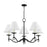 Troy Lighting Massi 5 Light Chandelier, Forged Iron/Linen - F7030-FOR